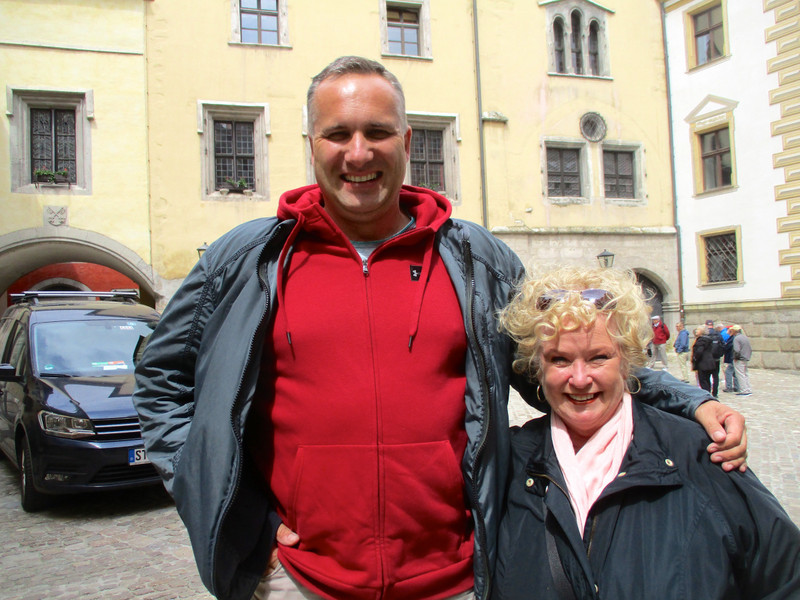 Dee with our driver/guide, Marek