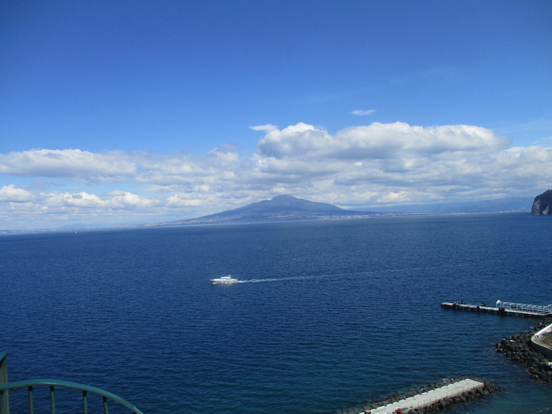 Mount Vesuvius in the distance