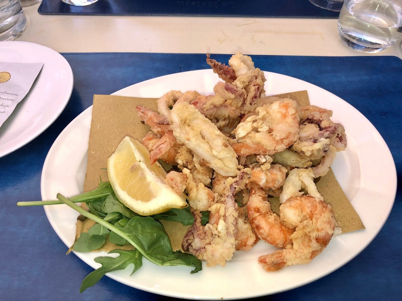 Calamari and shrimp
