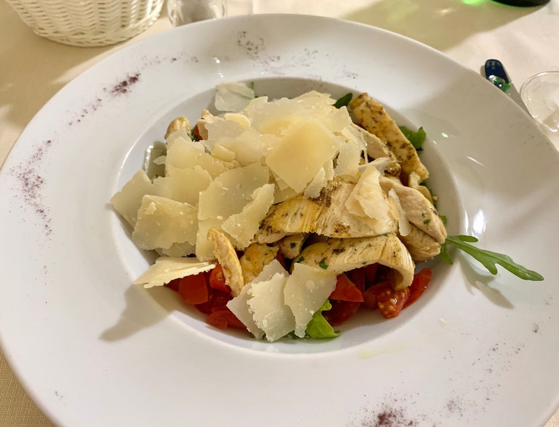 Chicken, arugula and parmesan