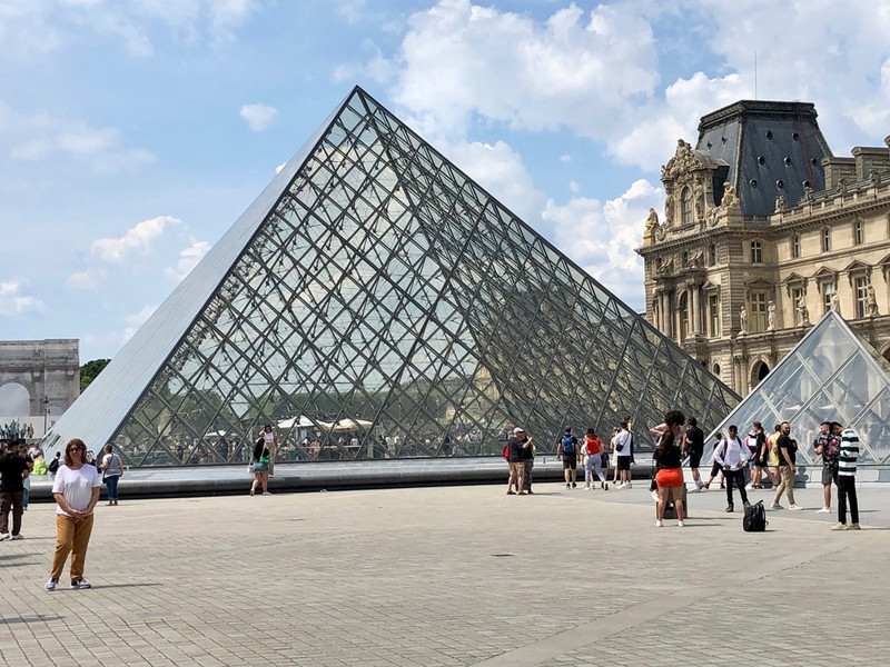 Glass pyramid at the Louvre