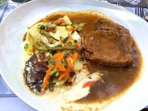 Veal with scalloped potatoes