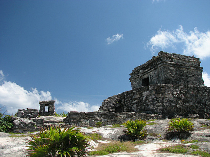 The ancient Mayan ruins at Tulum 