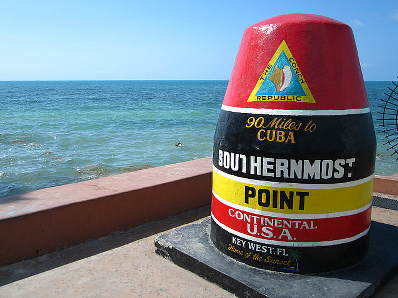 Southernmost point of America marker Buoy