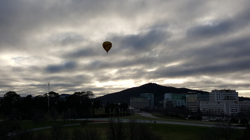 Early morning view over Canberra