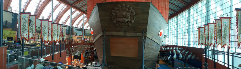 Mock up of the bow of a Chinese Junk