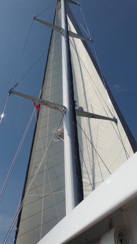 Aria under sail