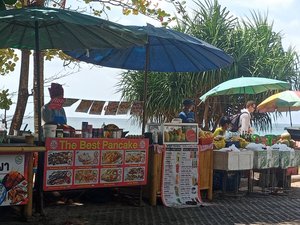 Food stalls at the beach