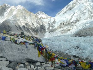 Base Camp and the Khumbu Glacier