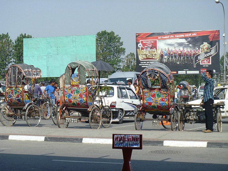 Rickshaws at the Airport