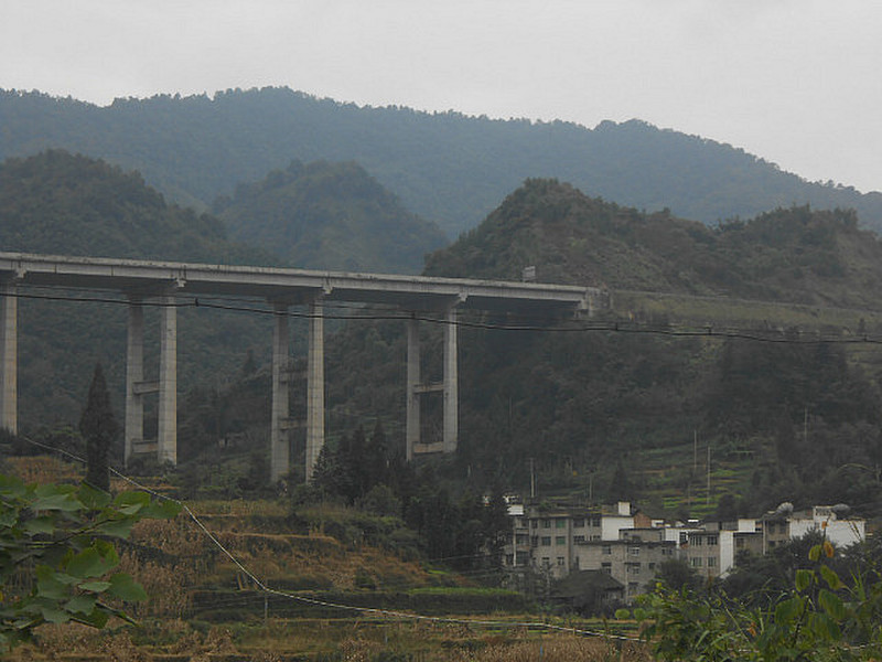 Expressway straight over village