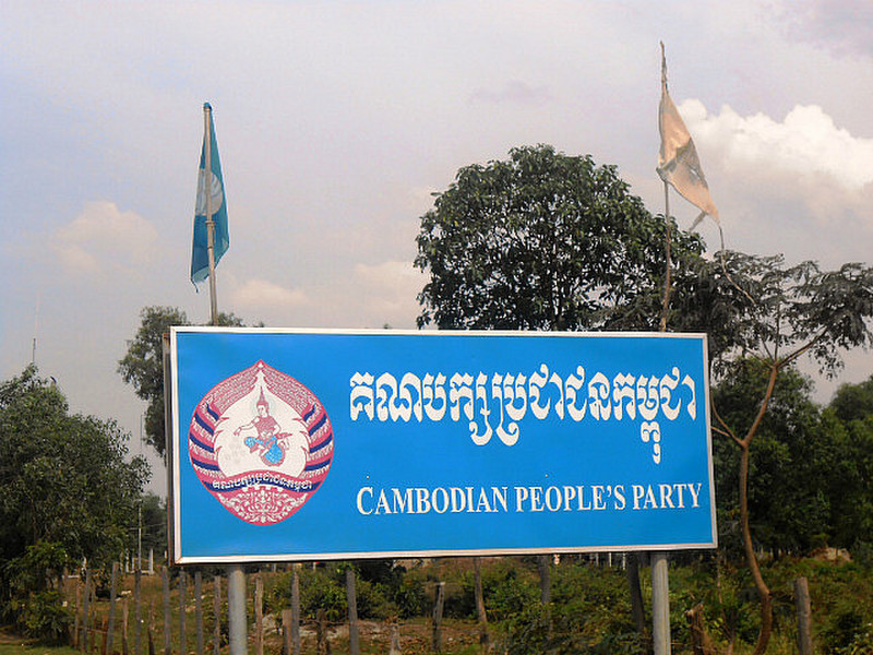 Cambodian People&#39;s Party signs are everywhere