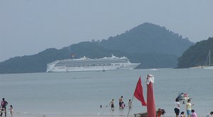 Cruise ship leaving Langkawi