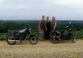 Motorbiking to villages with the Girls