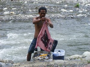 Laundry in the river