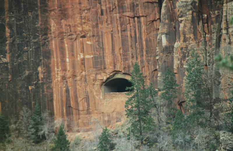 Amazing tunnel window in Zion National Park