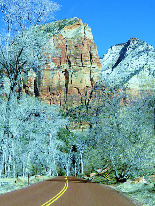 Sunny Winter&#39;s Day in Heavenly Zion