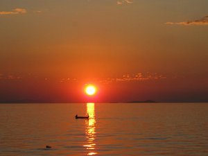 sunset on the fisherman