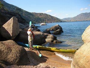 adventures by kayak at Cape Maclear