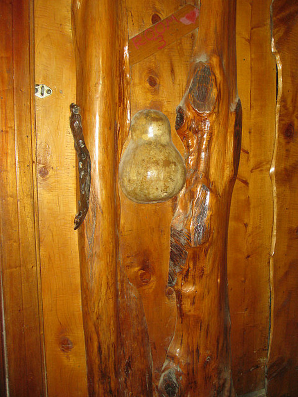 door to our room, lovely wood