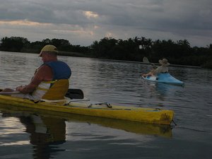 Beautiful sunset kayak