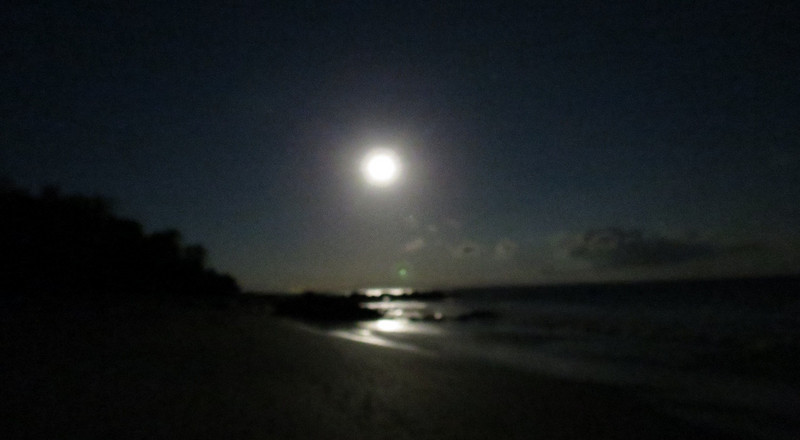 /full moon from beach back from Ylang Ylang