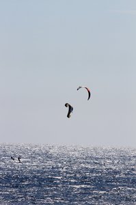 Amazing Kite surfing on this windy day