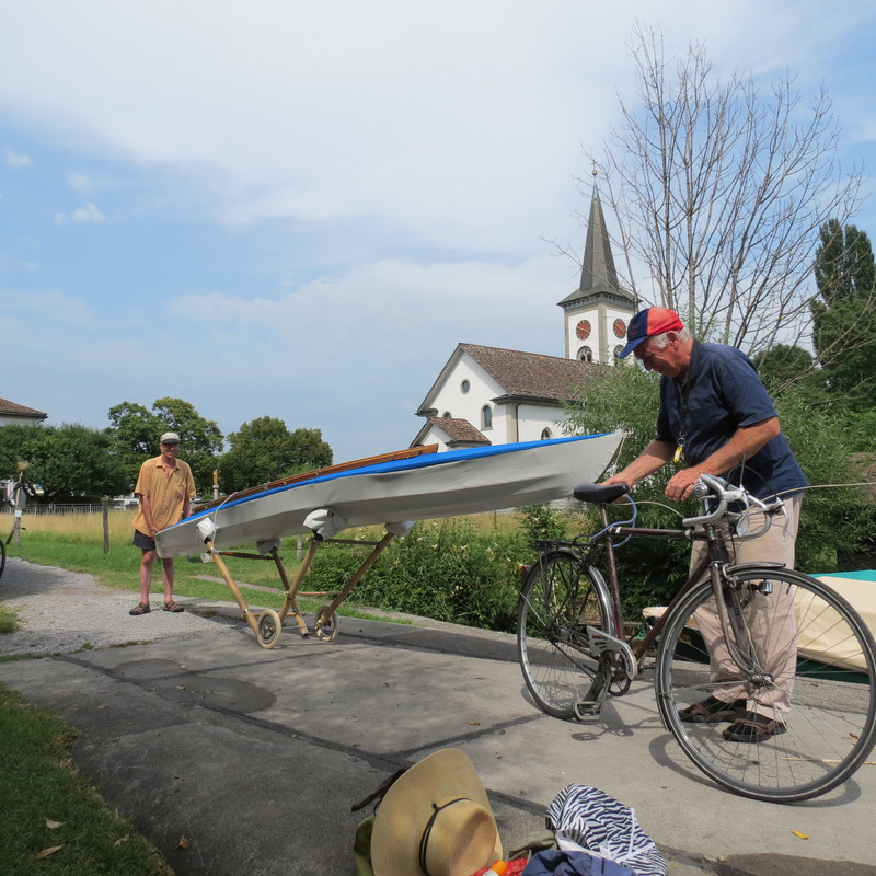 boat trailer with bicycle transport