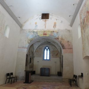 inside of church on island