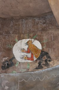 artwork inside the tower