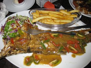 Caribbean fish dish