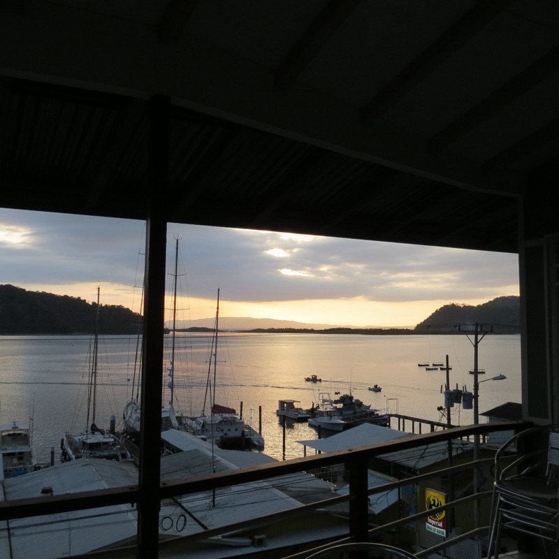sunset from the Banana Bay Marina Restaurant