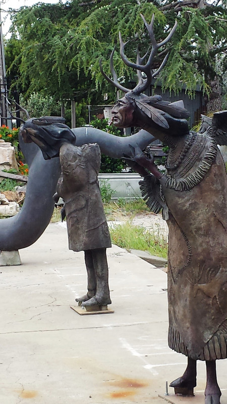 interesting statues at place near outlet