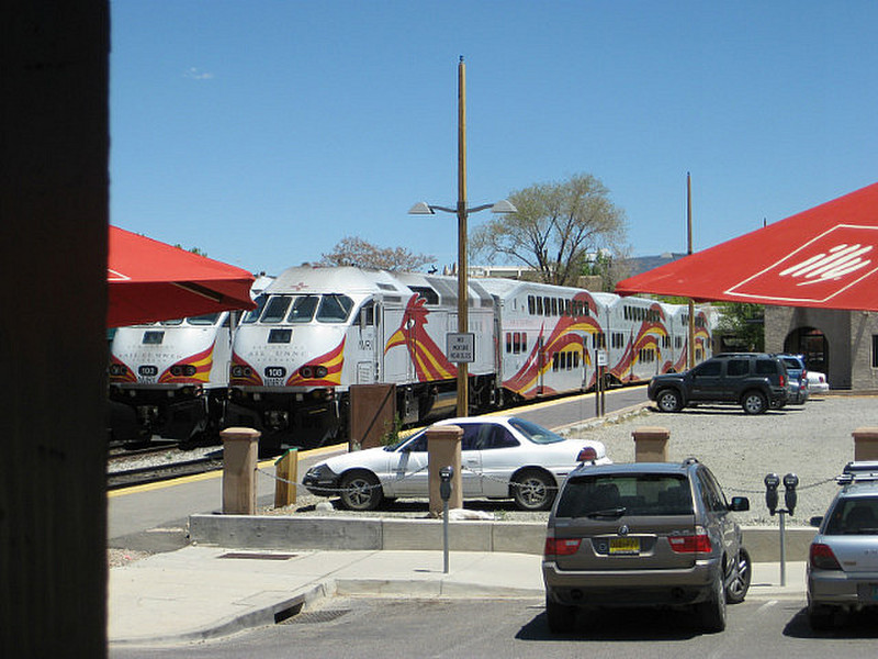 New Mexico Railrunner train at Santa Fe Station