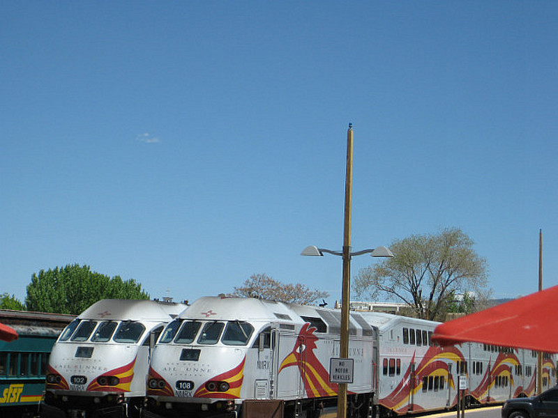 New Mexico Railrunner train at Santa Fe Station