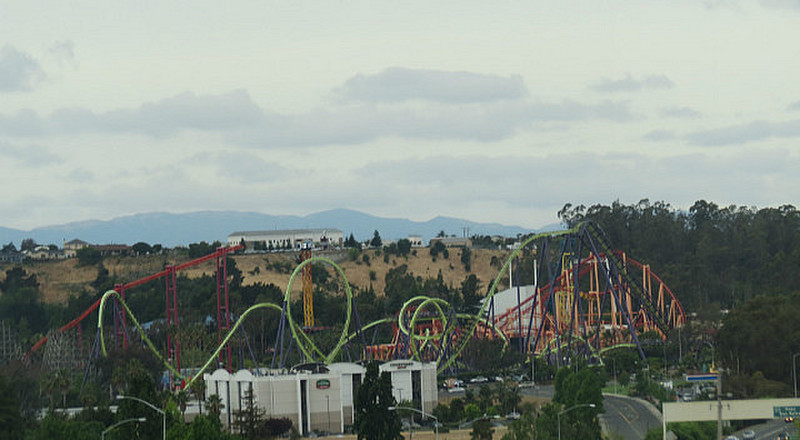 amusement park on sideof road
