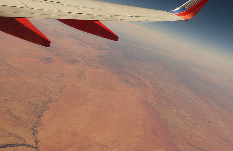 Flight to Albuquerque over Lake Powell