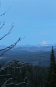 Super Moon Over Yellowstone