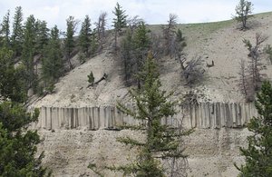 Geologic formations above the Yellowstone River
