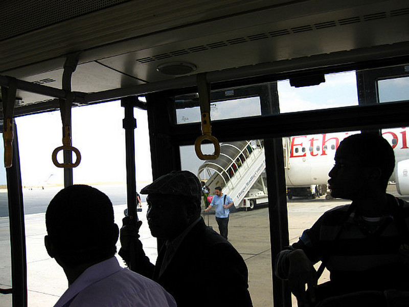 Shuttle from Plane to Terminal in Lilongwe