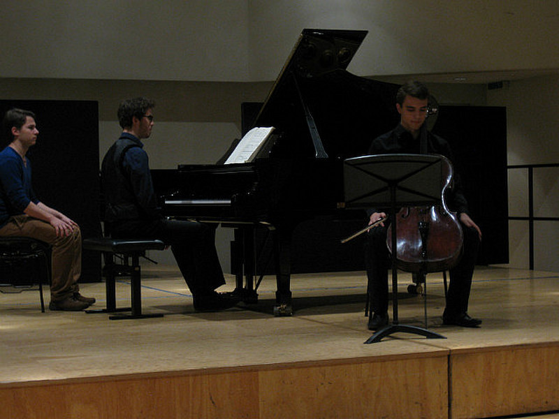 piano, Benjiman and cellist