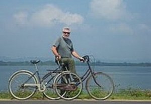 Stan biking the lake