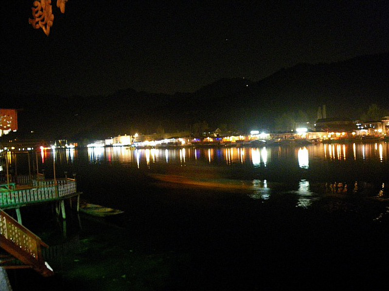 House Boat Lights on Dal Lake