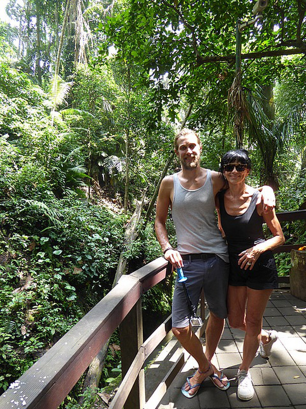 Tanner and Bev in the Monkey Forest