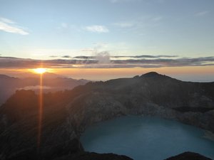 Sunrise Over Kelimutu Volcano Crater Lakes