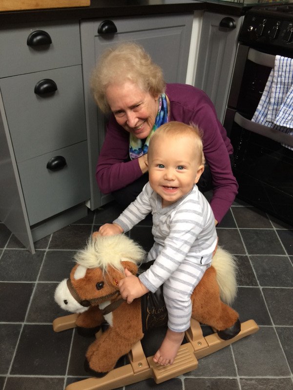 Rocking horse with grandma
