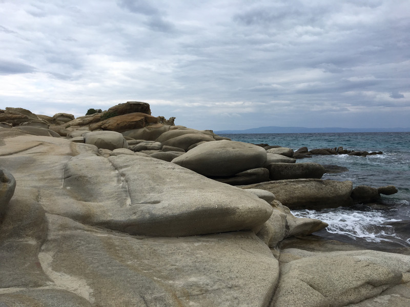 Rocks on the wild beach