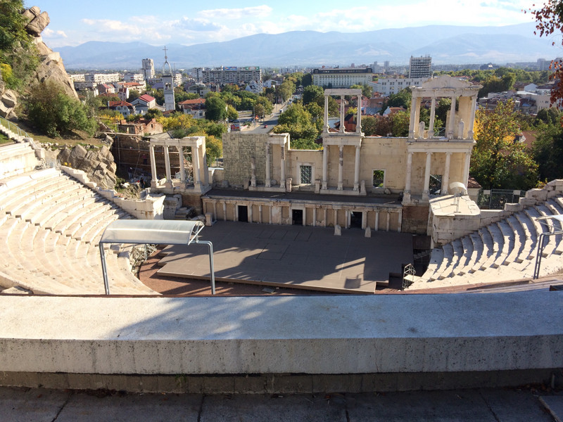 Plovdiv - Greek style (built by Romans) theatre. Discovered 50 yrs ago.