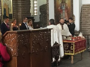 Sofia - Orthodox wedding in progress