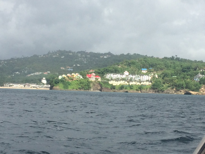 Sailing down the coast of St Lucia